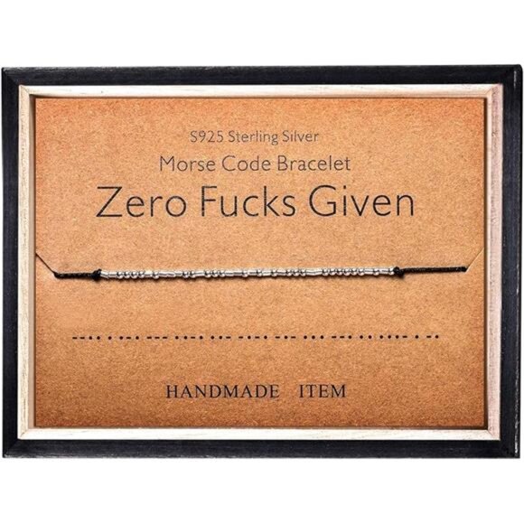 Morse Code Bracelet for Women Inspirational Funny Friendship Gift Sterling Silve - Picture 5 of 5